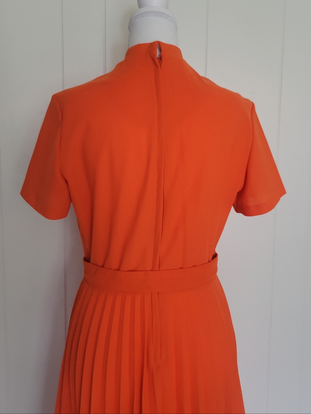 Vintage Hobnobber Dress 60s Secretary Mad Men Mod Belted Pleated Houswwife S/M - Picture 7 of 8